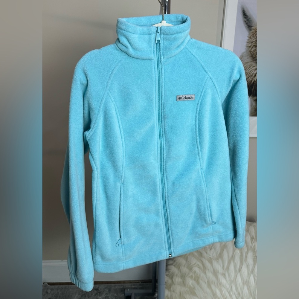Columbia Blue Fleece Jacket Size Small